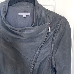 Vince leather jacket with zip off sleeves